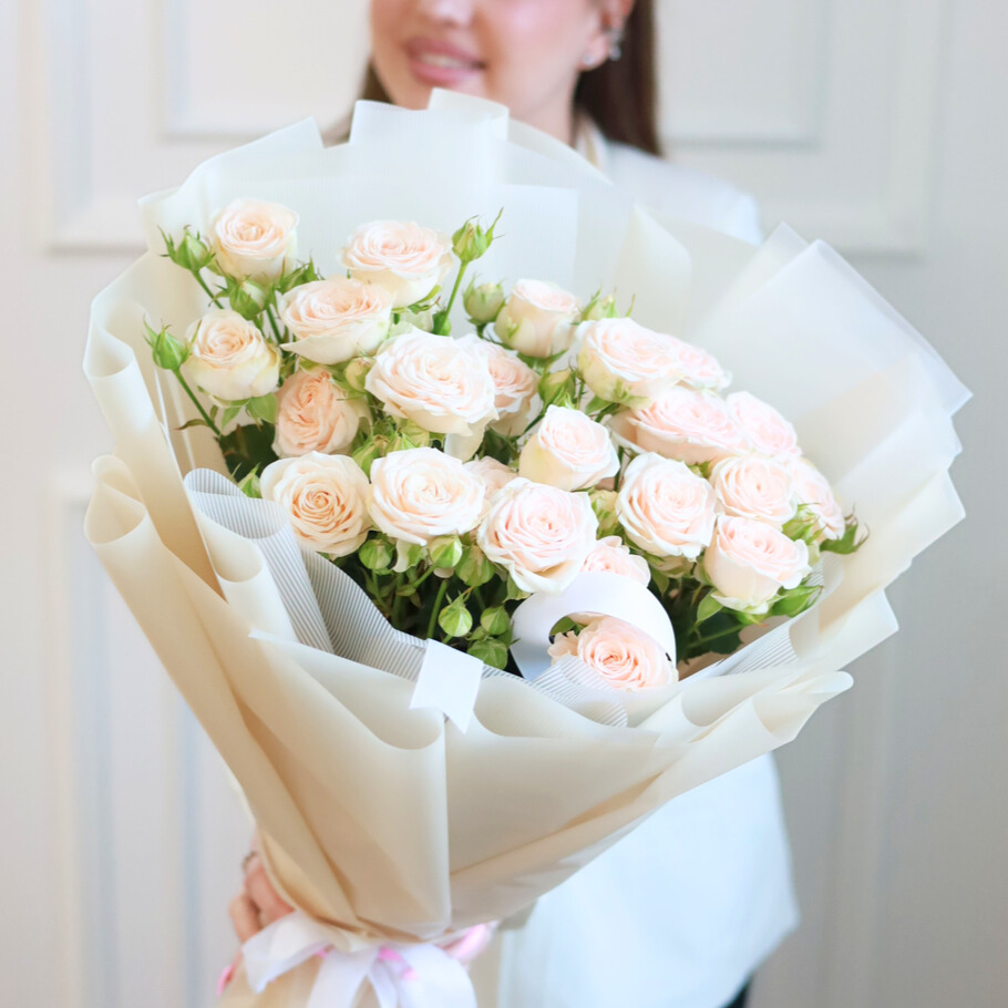 Букет премиальных пионовидных роз