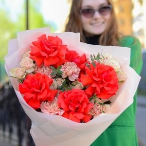 Букет с французскими розами Нина #П5205
